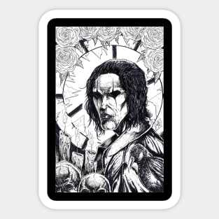 The Crow illustrated by Michael Mettlen Art Sticker